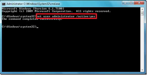 Activar la cuenta Administrador (Oculto) en Windows 7 1