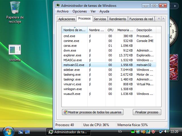 Encontrar el Administrador de tareas en Windows Vista 1