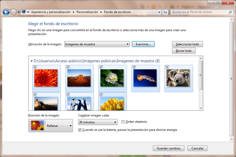 Crear un pase de diapositivas en Windows 7 1