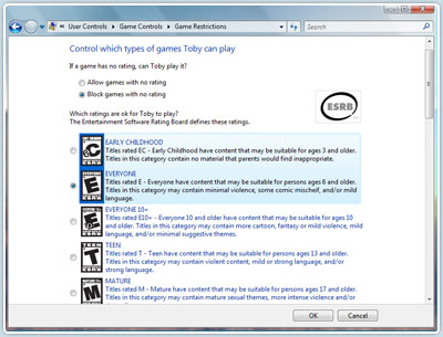 Usar los controles parentales en Windows 7 1
