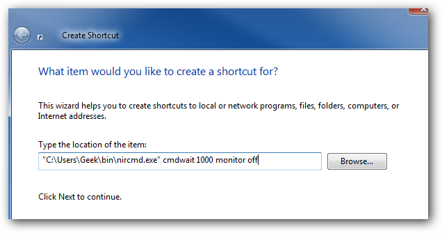 Acceso directo para apagar el monitor en Windows 7 1