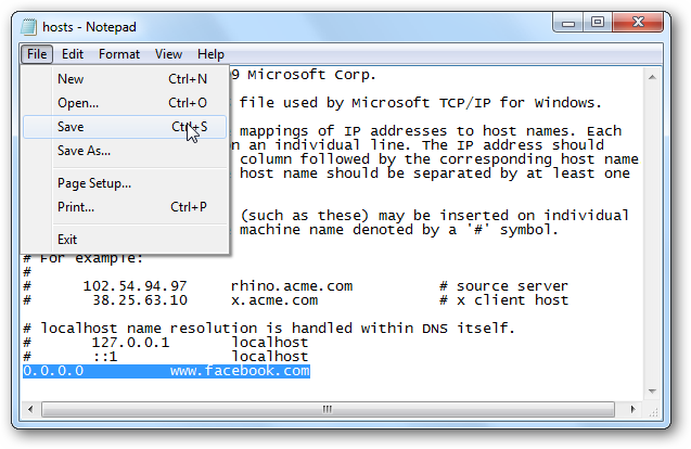 Editar archivos host en Windows 7 1