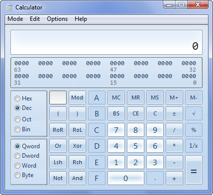Utilizar la calculadora de Windows 7 1