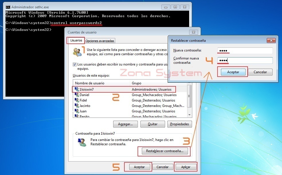 Quitar contraseña de inicio de sesión de Administrador en Windows 7 1